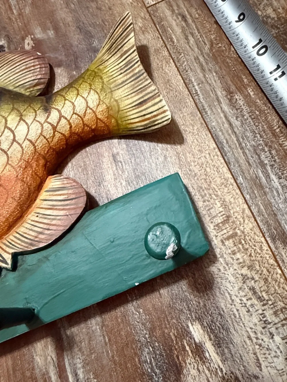 Decorative Yellow-Orange Fish Wall Hook - Unbranded